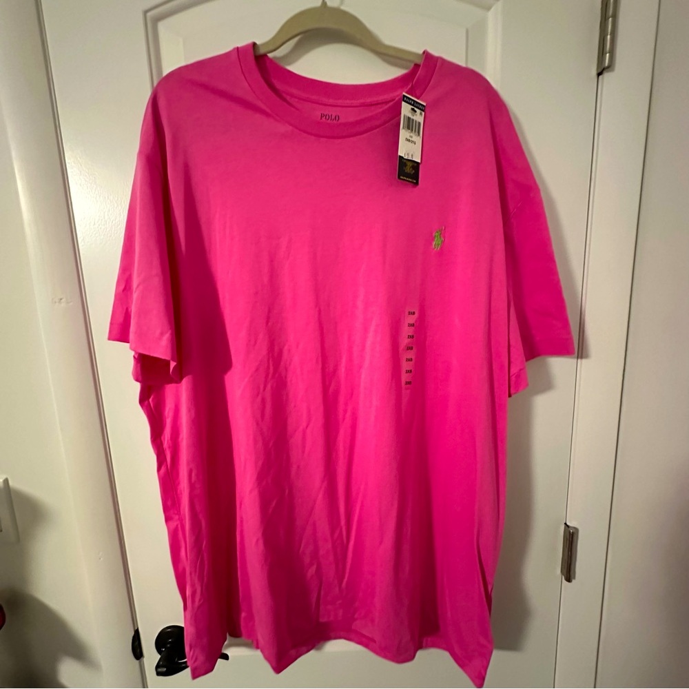 Polo Ralph Lauren crew neck t shirt 2XB pink/lime green